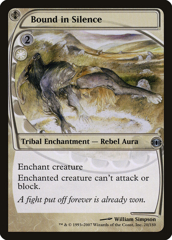 Bound in Silence 20 Uncommon Future Sight Magic: The Gathering Lightly Played (LP) przód
