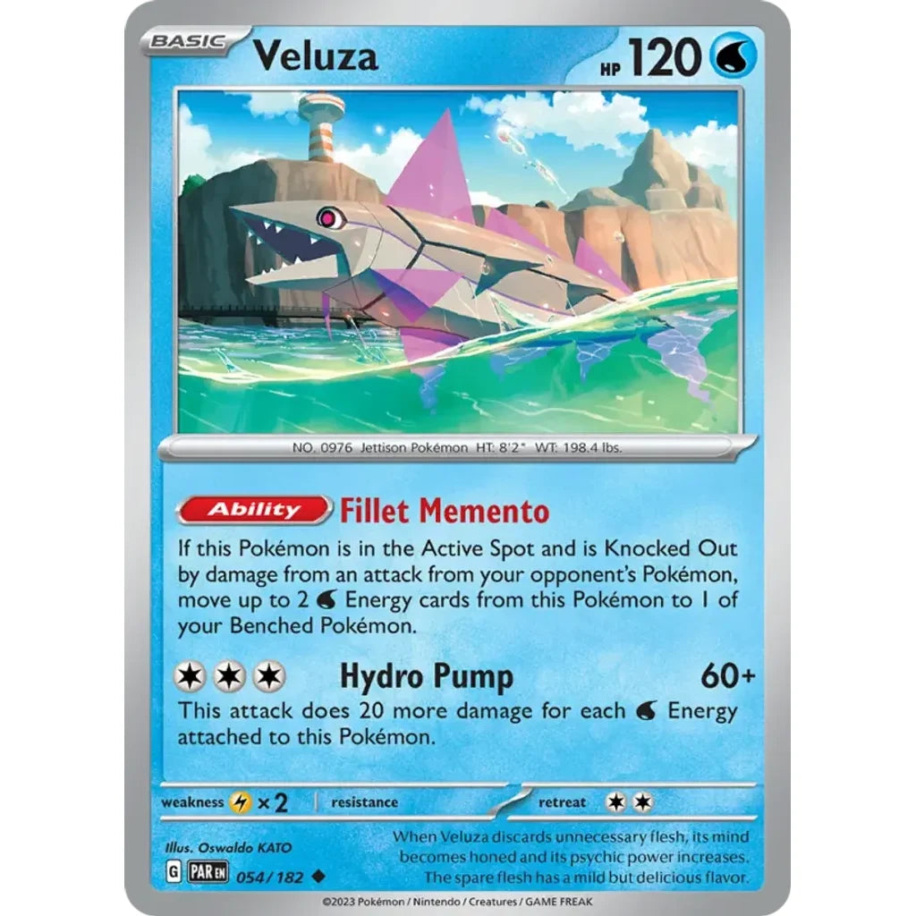 Veluza 054/182 Uncommon Paradox Rift Pokemon Lightly Played (LP) przód