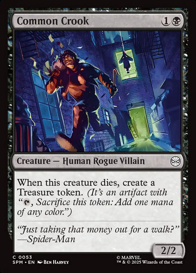 Common Crook 53 Common Marvel's Spider-Man Magic: The Gathering Near Mint (NM) przód