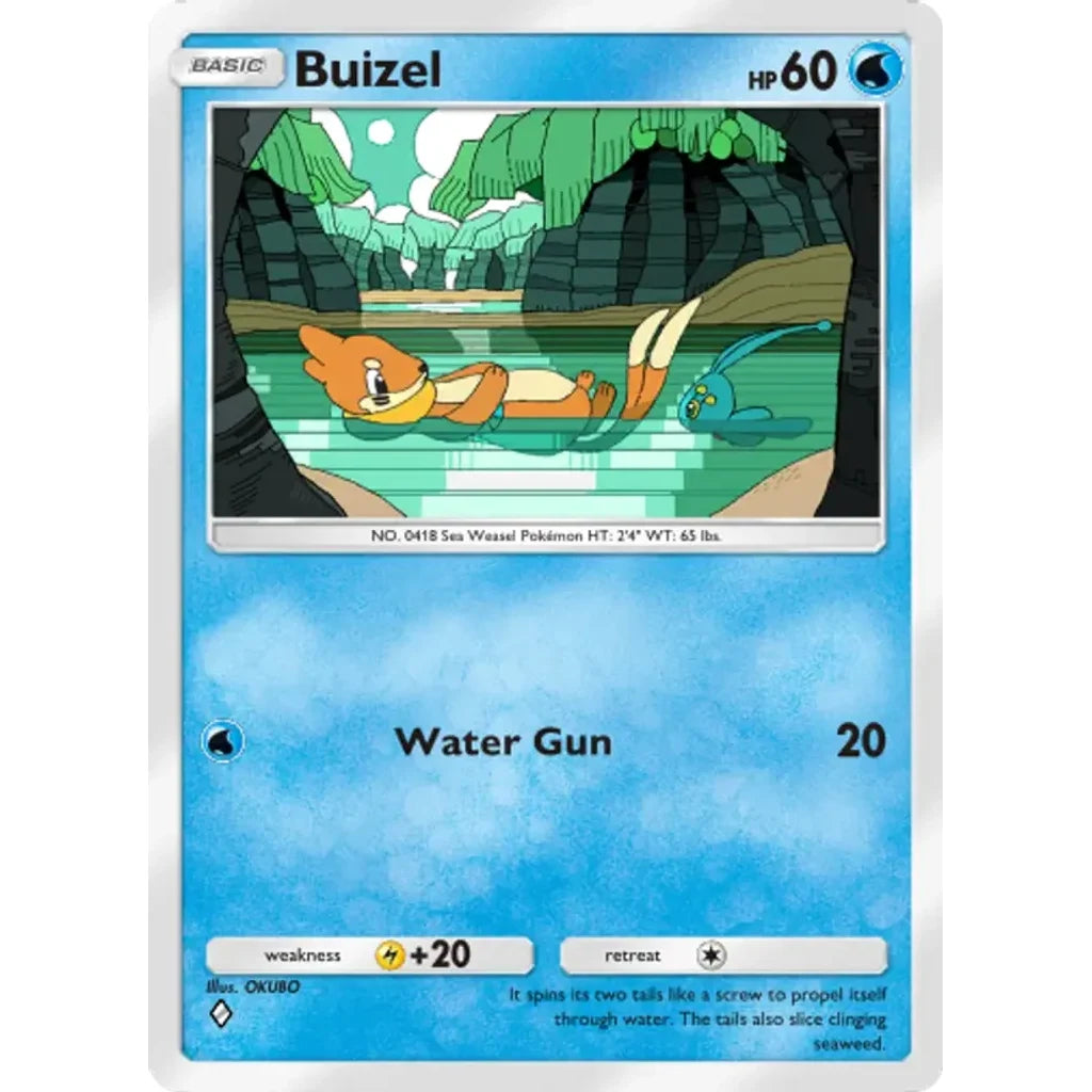 Buizel 038/172 Common Brilliant Stars Pokemon Lightly Played (LP) przód