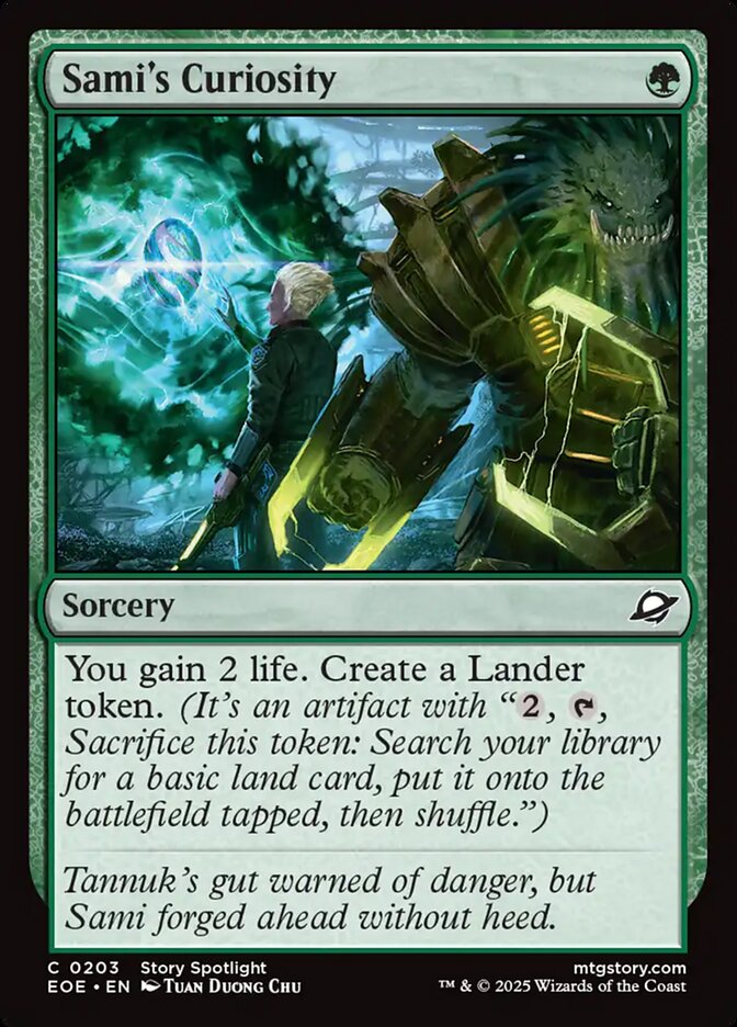 Sami's Curiosity 203 Common Edge of Eternities Magic: The Gathering Near Mint (NM) przód