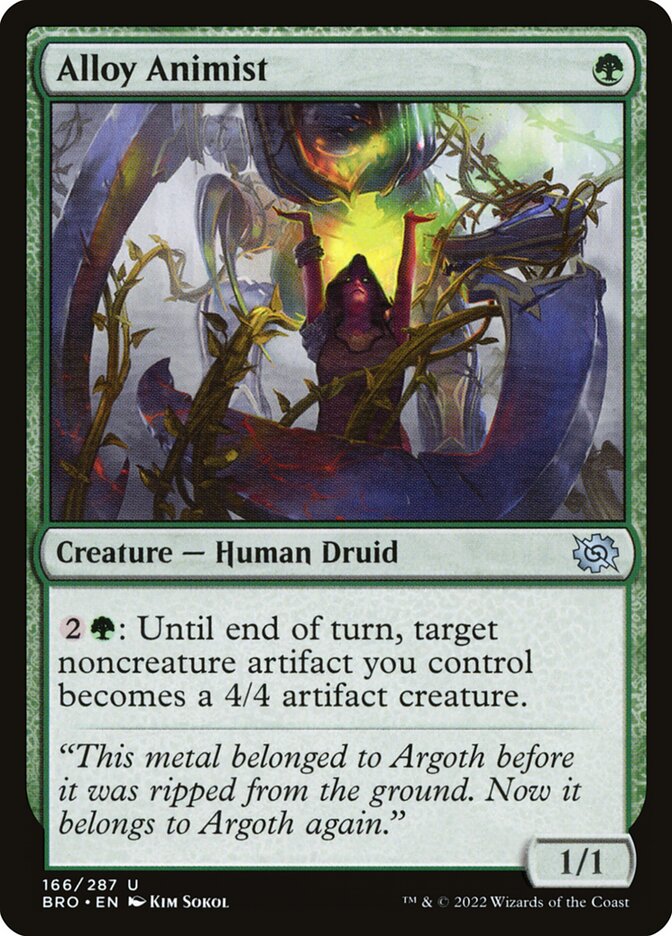 Alloy Animist 166 Uncommon The Brothers' War Magic: The Gathering Near Mint (NM) przód