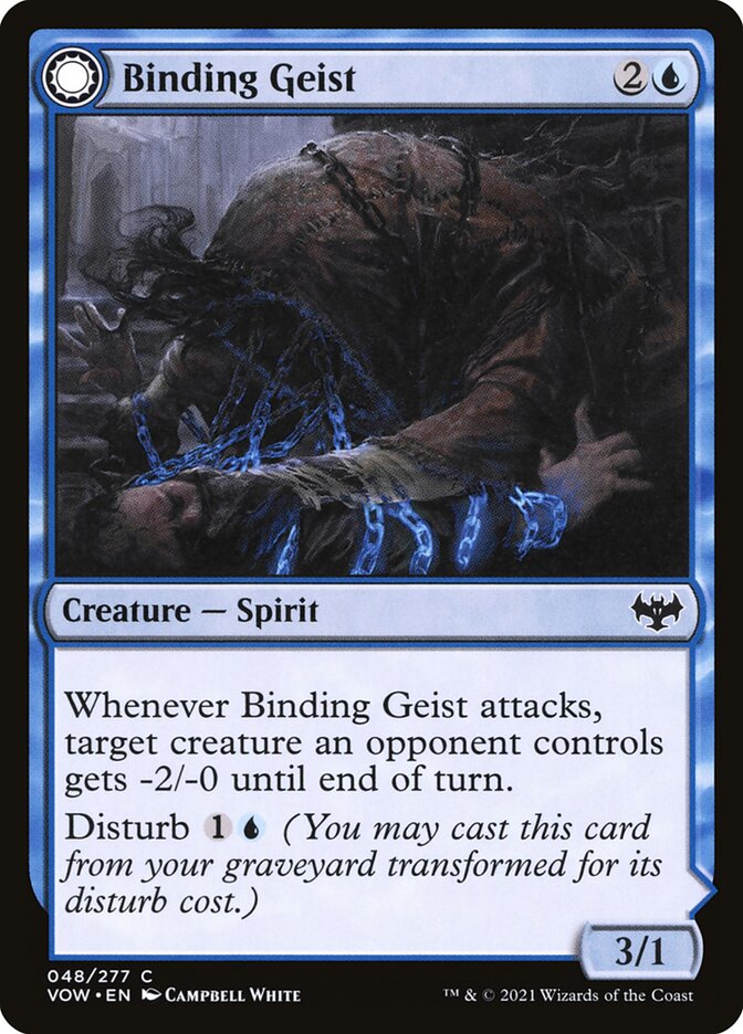 Binding Geist 48 Common Innistrad: Crimson Vow Magic: The Gathering Near Mint (NM) przód