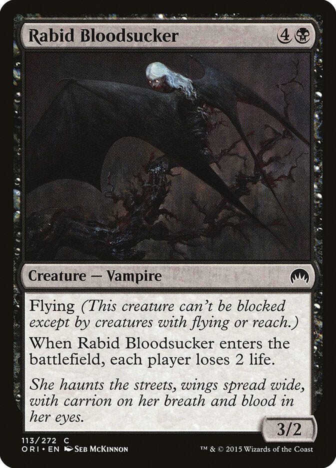 Rabid Bloodsucker 113 Common Magic Origins Magic: The Gathering Near Mint (NM) przód