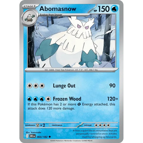 Abomasnow 060/182 Uncommon Destined Rivals Pokemon Lightly Played (LP) przód