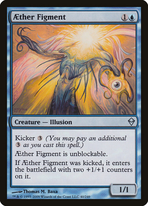 Aether Figment 40 Uncommon Zendikar Magic: The Gathering Lightly Played (LP) przód