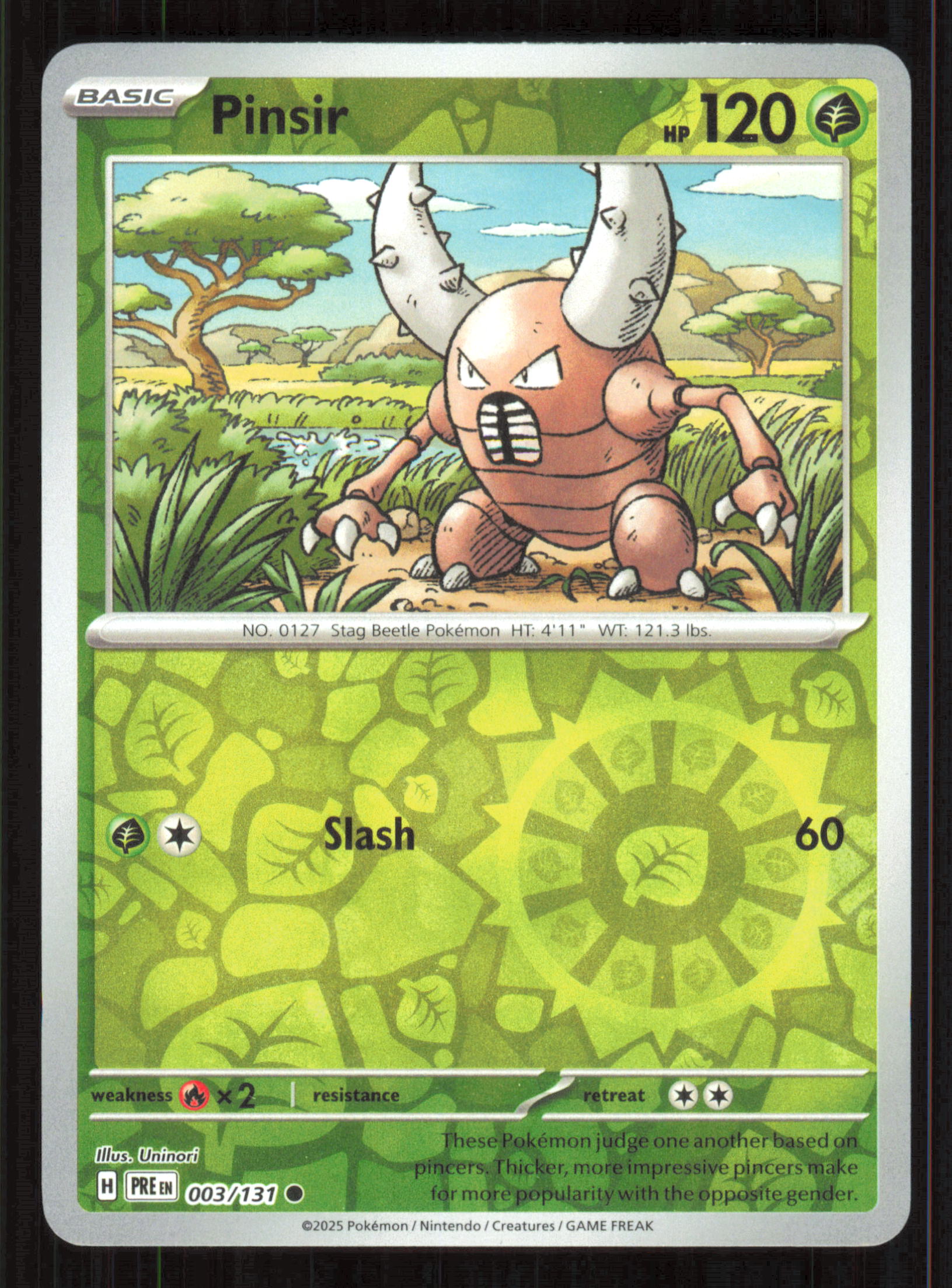 Pinsir Common SV: Prismatic Evolutions 003/131 Near Mint (NM) — przód