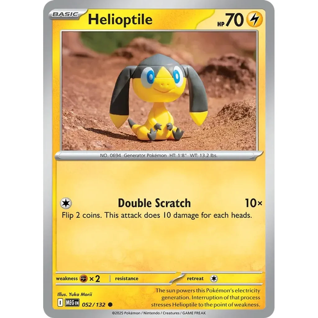Helioptile 052/132 Common Mega Evolution Pokemon Near Mint (NM) przód