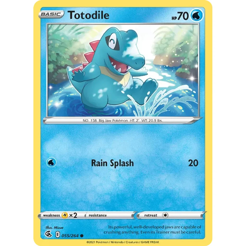 Totodile 055/264 Common Fusion Strike Pokemon Lightly Played (LP) przód