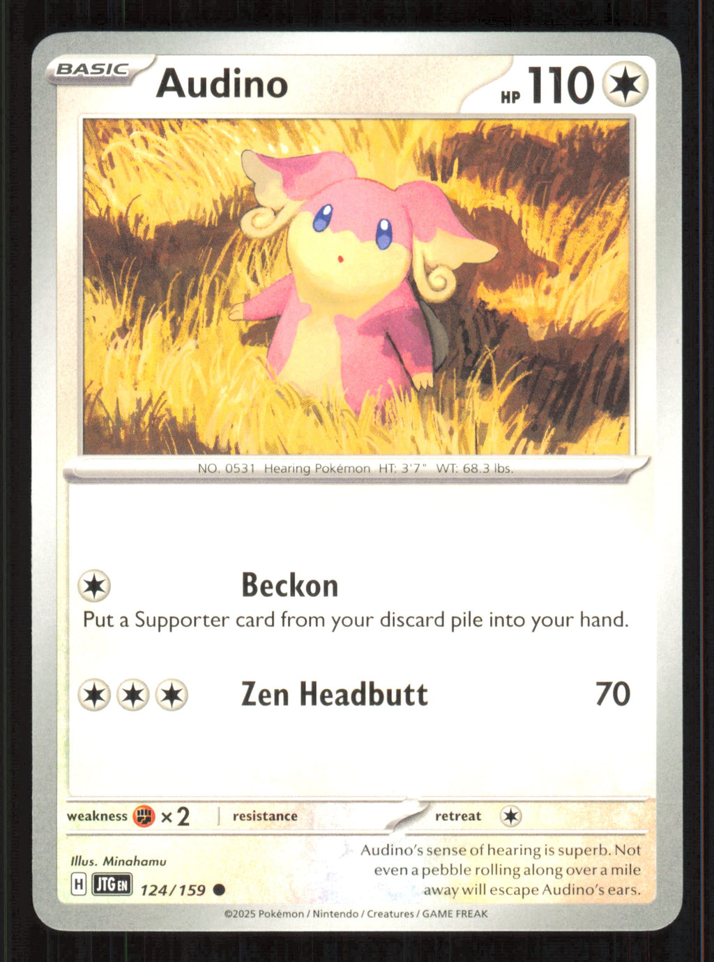 Audino Common SV09: Journey Together 124/159 Near Mint (NM) — przód