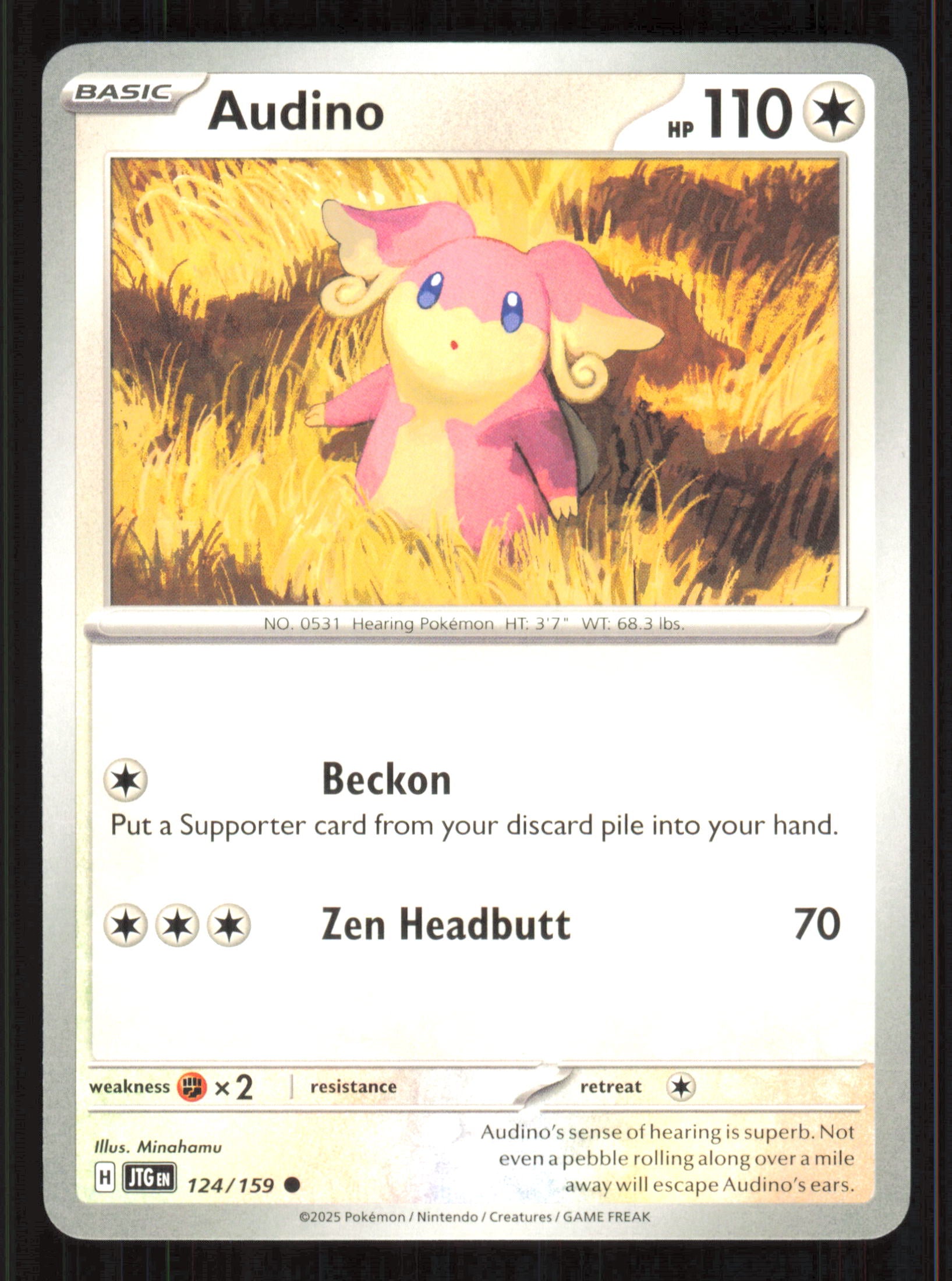 Audino Common SV09: Journey Together 124/159 Near Mint (NM) — przód