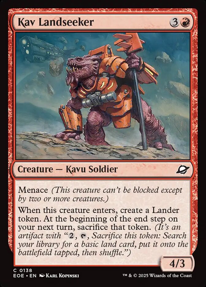 Kav Landseeker 138 Common Edge of Eternities Magic: The Gathering Near Mint (NM) przód