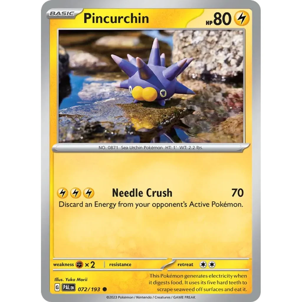 Pincurchin 072/193 Common Paldea Evolved Pokemon Lightly Played (LP) przód