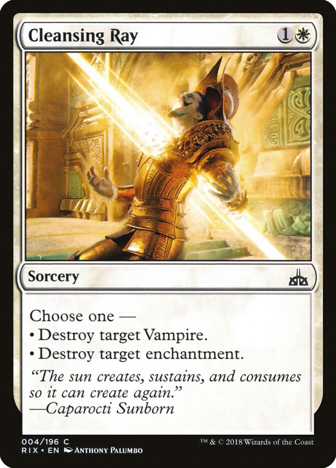 Cleansing Ray 4 Common Rivals of Ixalan Magic: The Gathering Foil Lightly Played (LP) przód