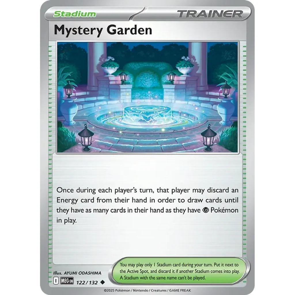 Mystery Garden 122/132 Uncommon Mega Evolution Pokemon Reverse Holo Near Mint (NM) przód