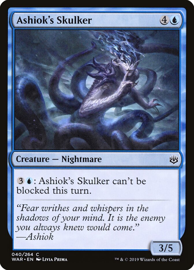 Ashiok's Skulker 40 Common War of the Spark Magic: The Gathering Near Mint (NM) przód
