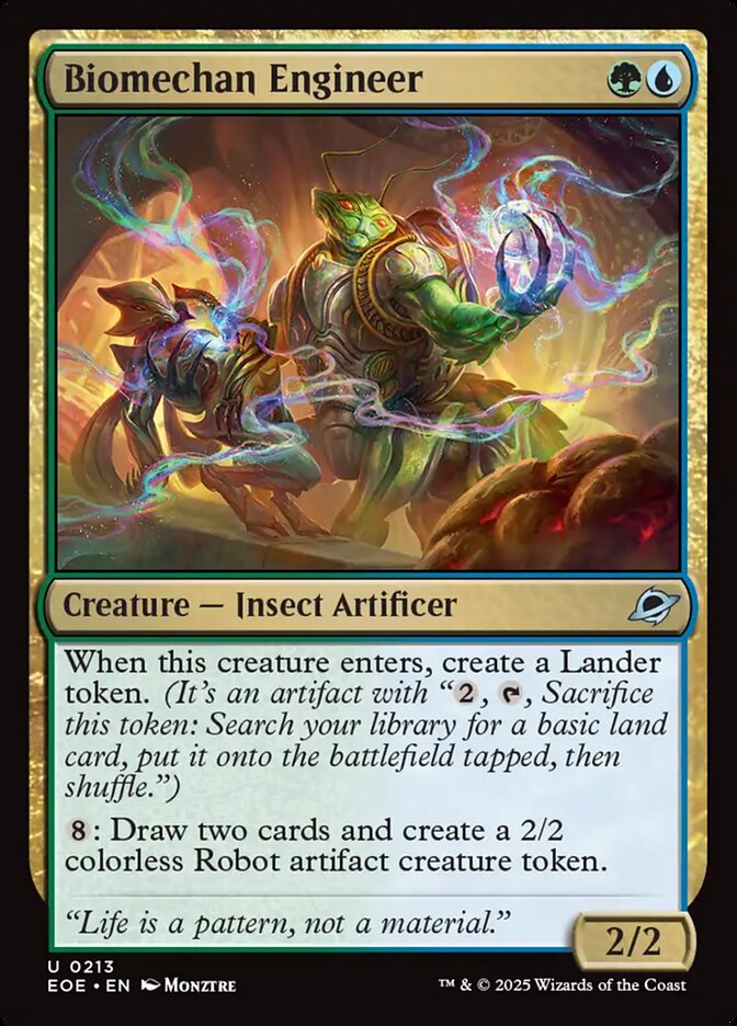 Biomechan Engineer 213 Uncommon Edge of Eternities Magic: The Gathering Near Mint (NM) przód