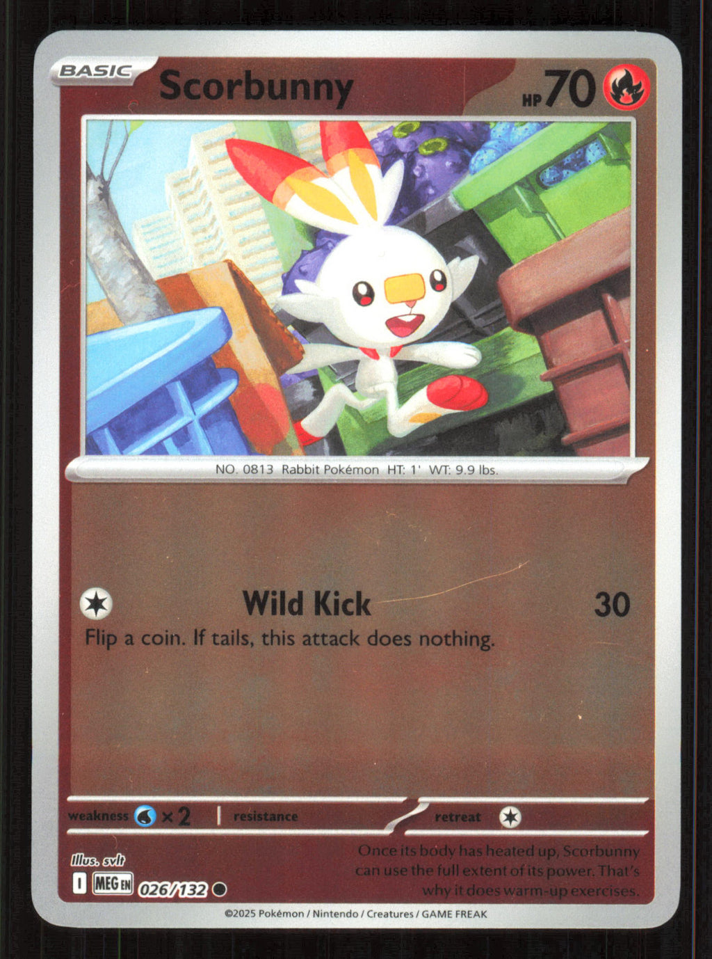 Scorbunny Common ME01: Mega Evolution 026/132 Near Mint (NM) — przód