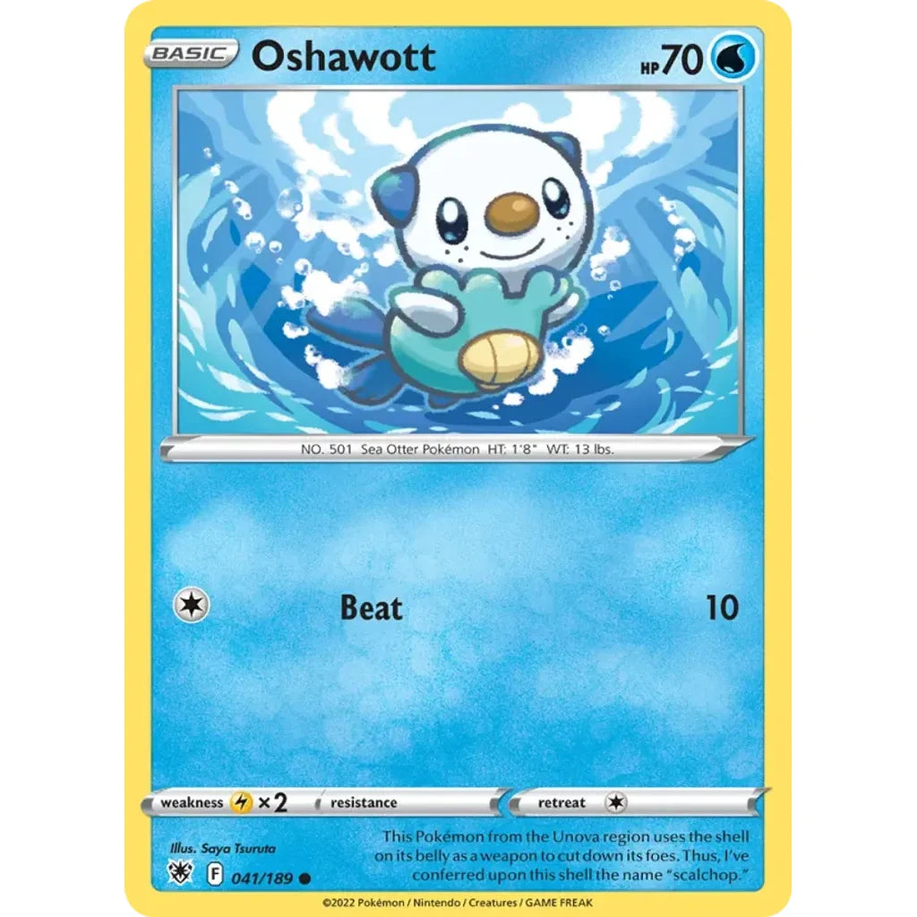 Oshawott 041/189 Common Astral Radiance Pokemon Lightly Played (LP) przód