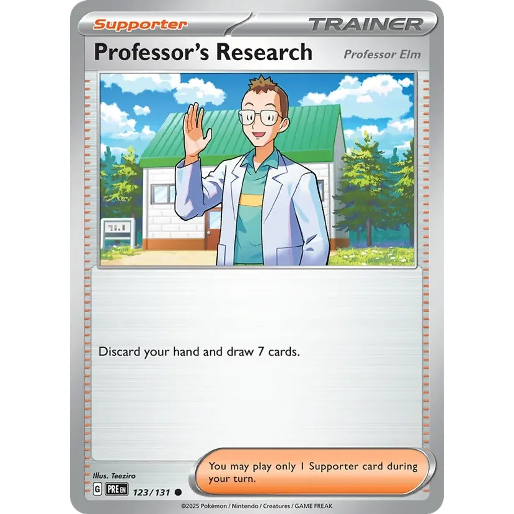 Professor's Research [Professor Elm] 123/131 SV: Prismatic Evolutions Pokemon Near Mint (NM) przód