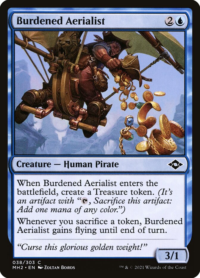 Burdened Aerialist 38 Common Modern Horizons 2 Magic: The Gathering Near Mint (NM) przód