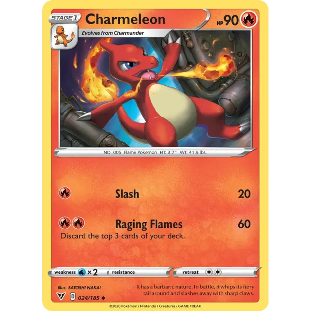 Charmeleon 024/185 Uncommon Vivid Voltage Pokemon Near Mint (NM) przód