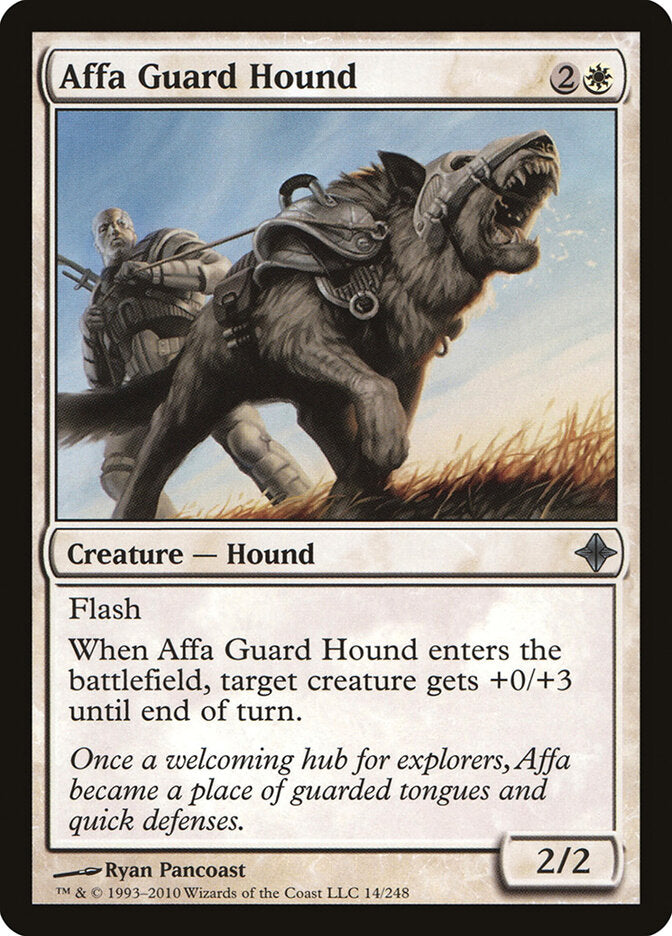 Affa Guard Hound 14 Uncommon Rise of the Eldrazi Magic: The Gathering Lightly Played (LP) przód