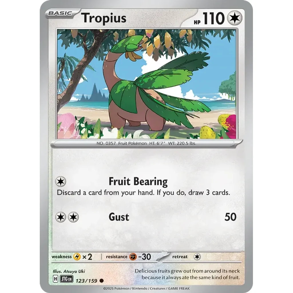 Tropius 123/159 Common Journey Together Pokemon Reverse Holo Near Mint (NM) przód