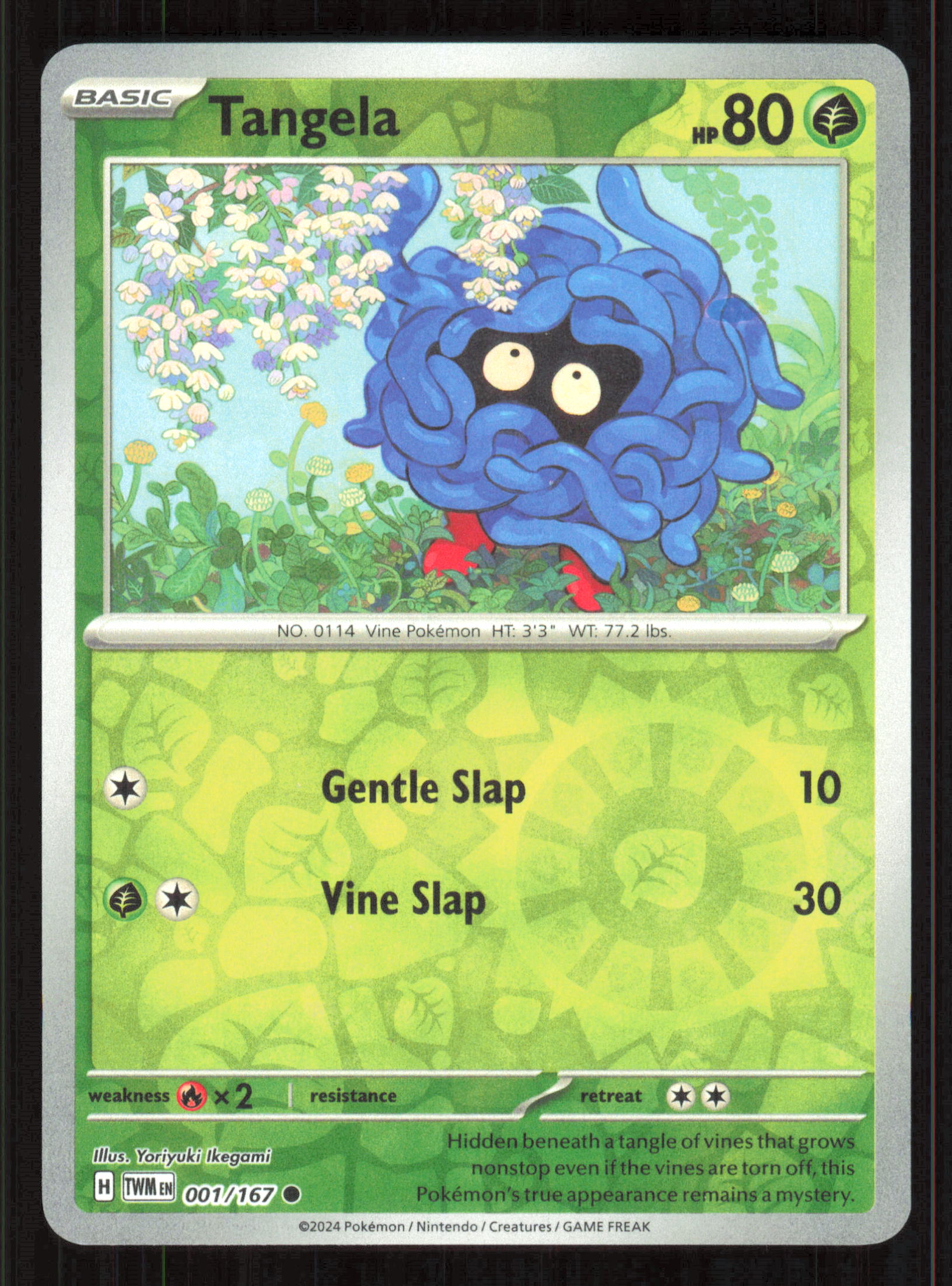 Tangela Common SV06: Twilight Masquerade 001/167 Near Mint (NM) przód