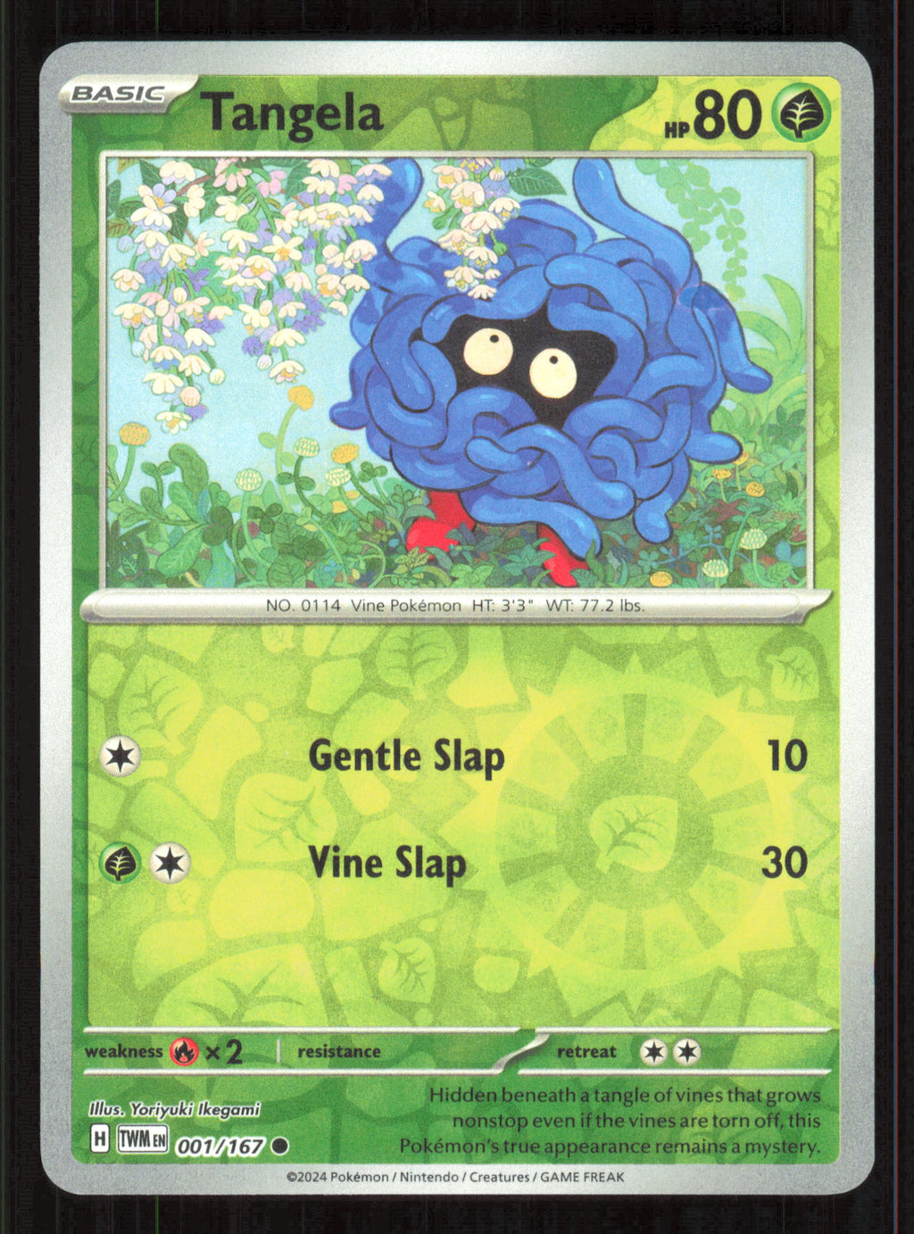 Tangela Common SV06: Twilight Masquerade 001/167 Near Mint (NM) — przód