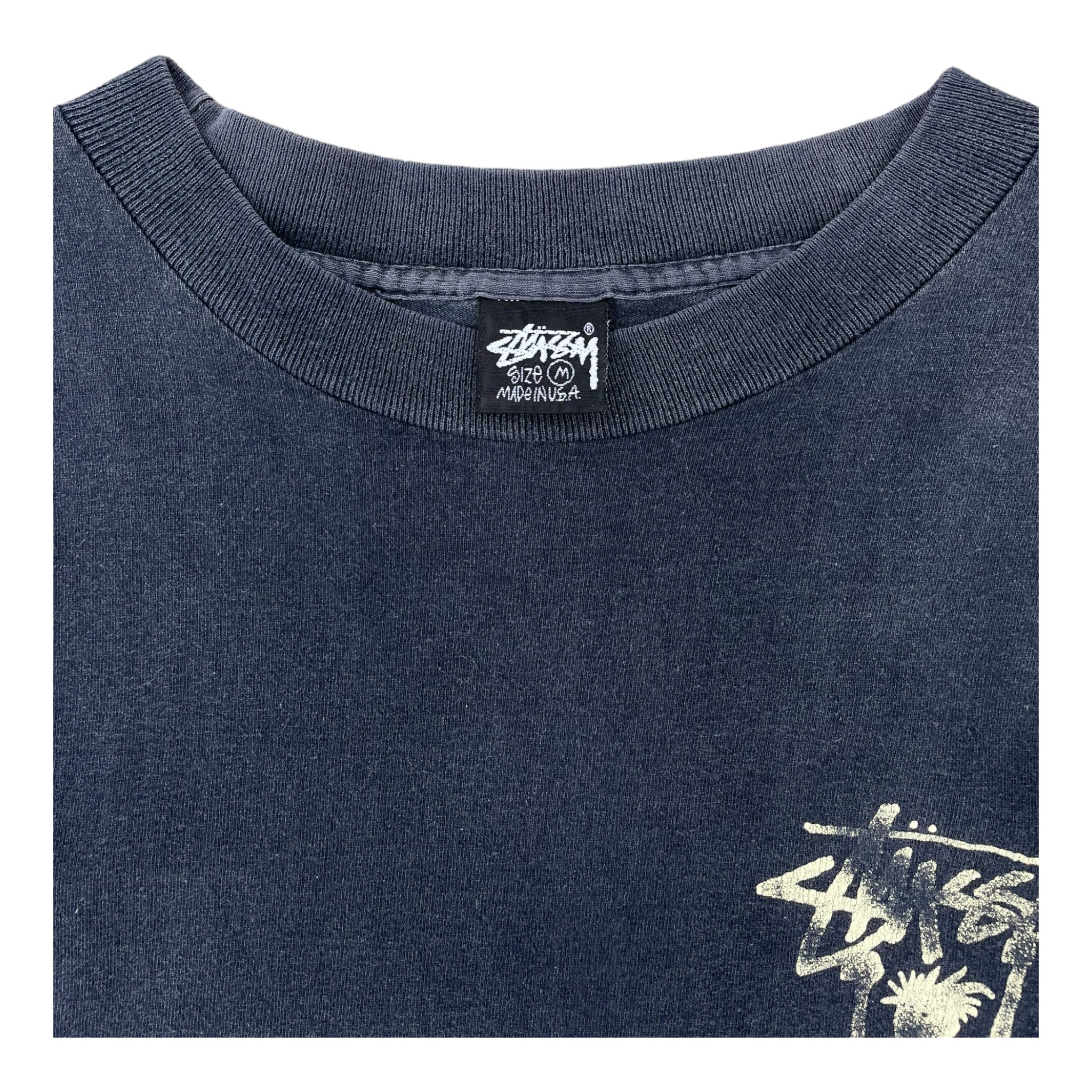 Vintage Stussy Stickman Warrior Man Tshirt - archivebyx