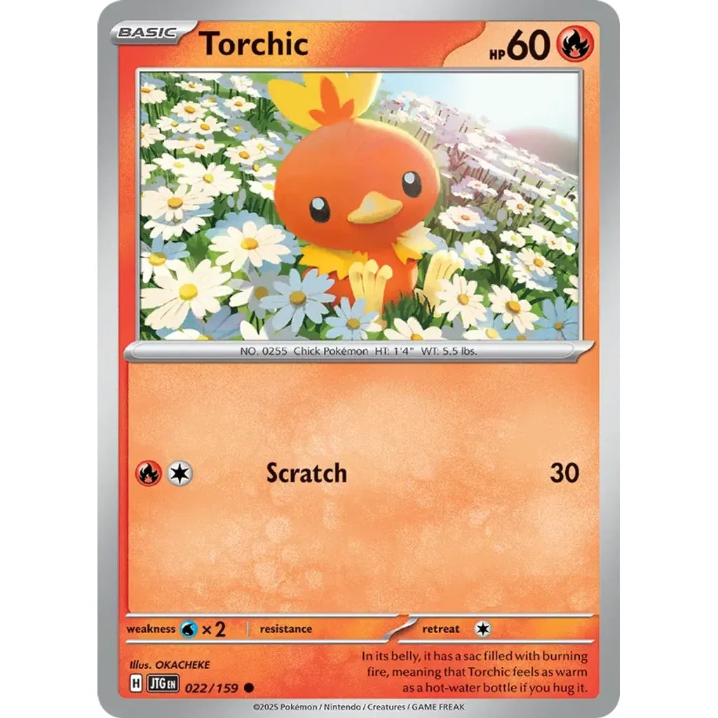 Torchic 022/159 Common Journey Together Pokemon Lightly Played (LP) przód