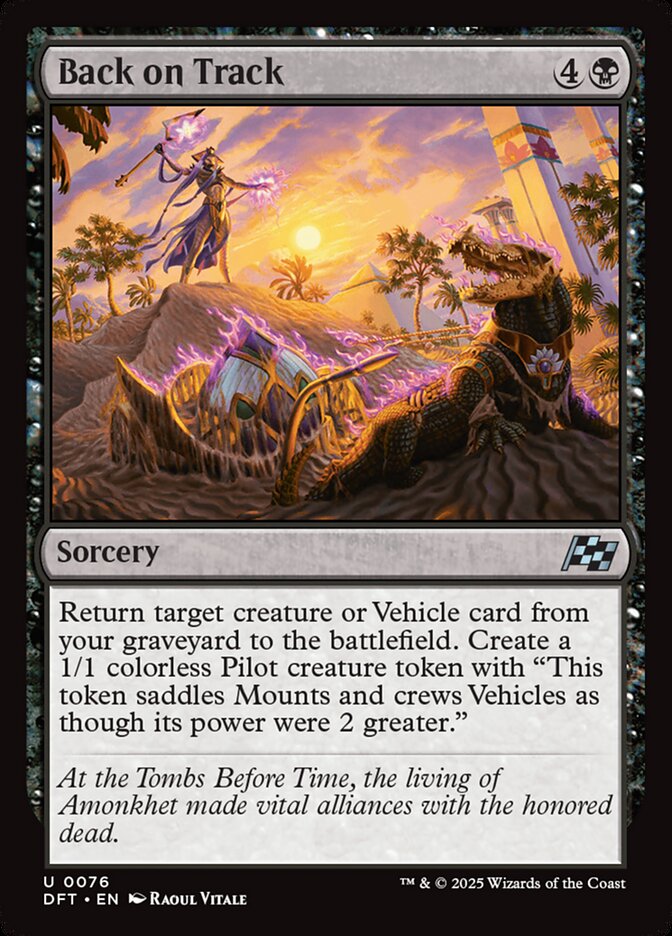 Back on Track 76 Uncommon Aetherdrift Magic: The Gathering Near Mint (NM) przód