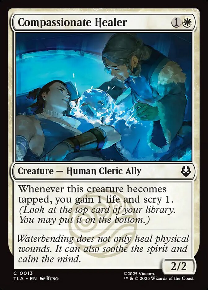 Compassionate Healer 13 Common Avatar: The Last Airbender Magic: The Gathering Near Mint (NM) przód