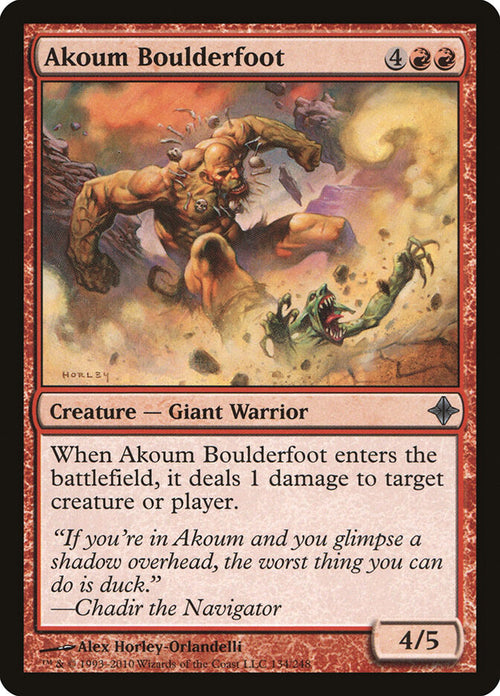 Akoum Boulderfoot 134 Uncommon Rise of the Eldrazi Magic: The Gathering Near Mint (NM) przód