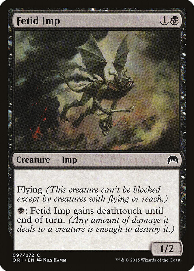 Fetid Imp 97 Common Magic Origins Magic: The Gathering Near Mint (NM) przód