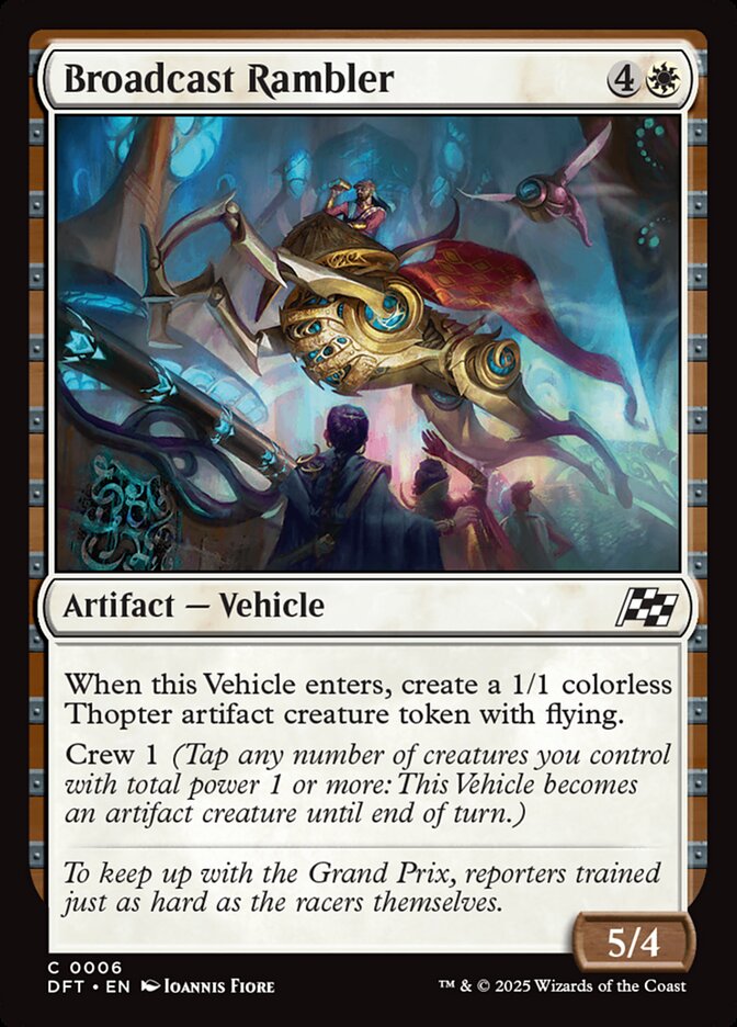 Broadcast Rambler 6 Common Aetherdrift Magic: The Gathering Near Mint (NM) przód