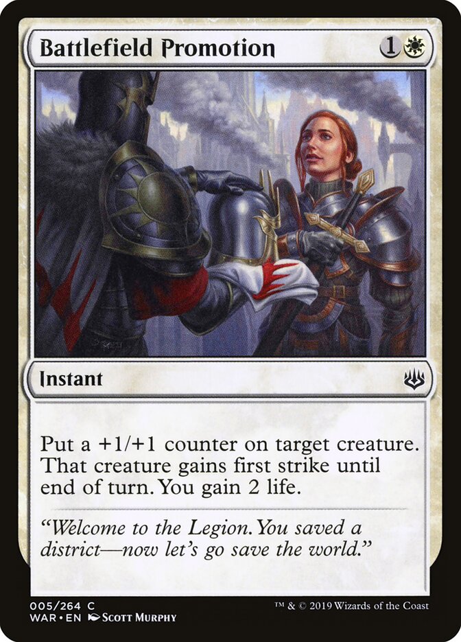Battlefield Promotion 5 Common War of the Spark Magic: The Gathering Near Mint (NM) przód