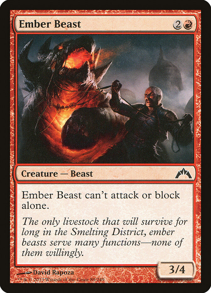 Ember Beast 89 Common Gatecrash Magic: The Gathering Near Mint (NM) przód
