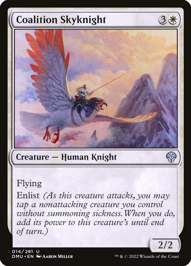 Coalition Skyknight 14 Uncommon Dominaria United Magic: The Gathering Near Mint (NM) przód