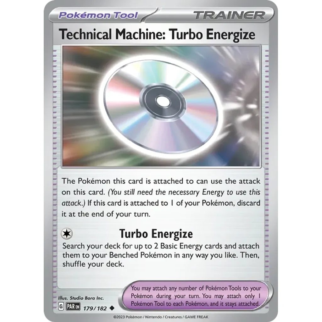 Technical Machine: Turbo Energize 179/182 Uncommon Paradox Rift Pokemon Near Mint (NM) przód