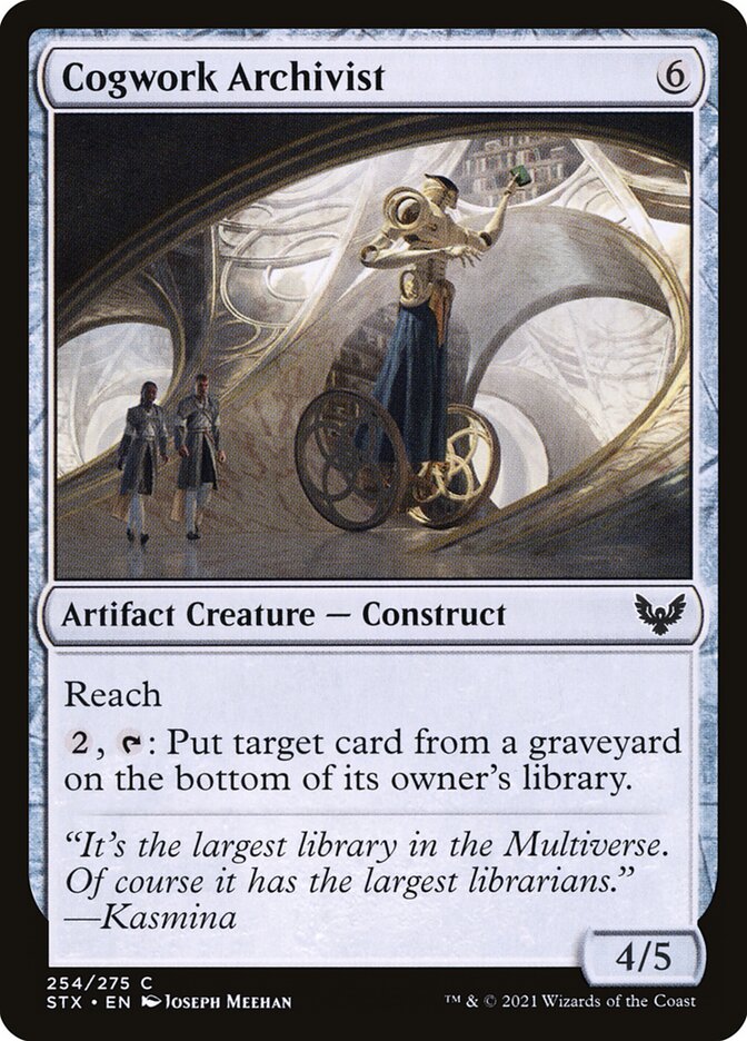Cogwork Archivist 254 Common Strixhaven: School of Mages Magic: The Gathering Near Mint (NM) przód