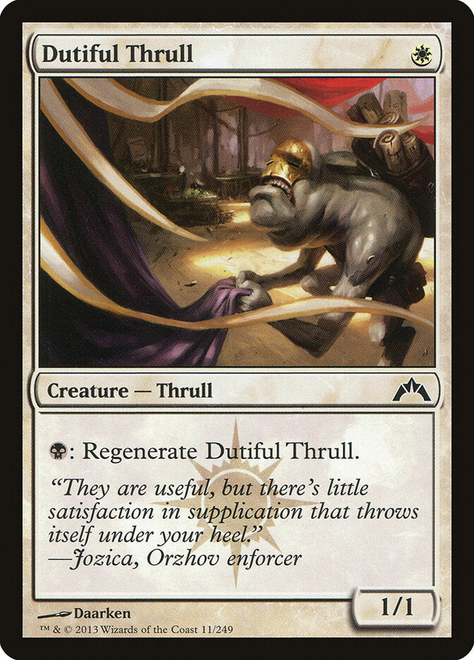 Dutiful Thrull 11 Common Gatecrash Magic: The Gathering Near Mint (NM) przód