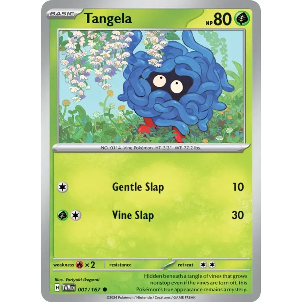 Tangela 001/167 Common Twilight Masquerade Pokemon Near Mint (NM) przód