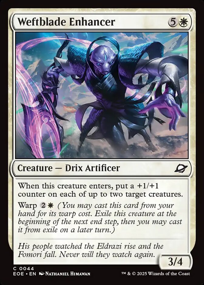 Weftblade Enhancer 44 Common Edge of Eternities Magic: The Gathering Near Mint (NM) przód