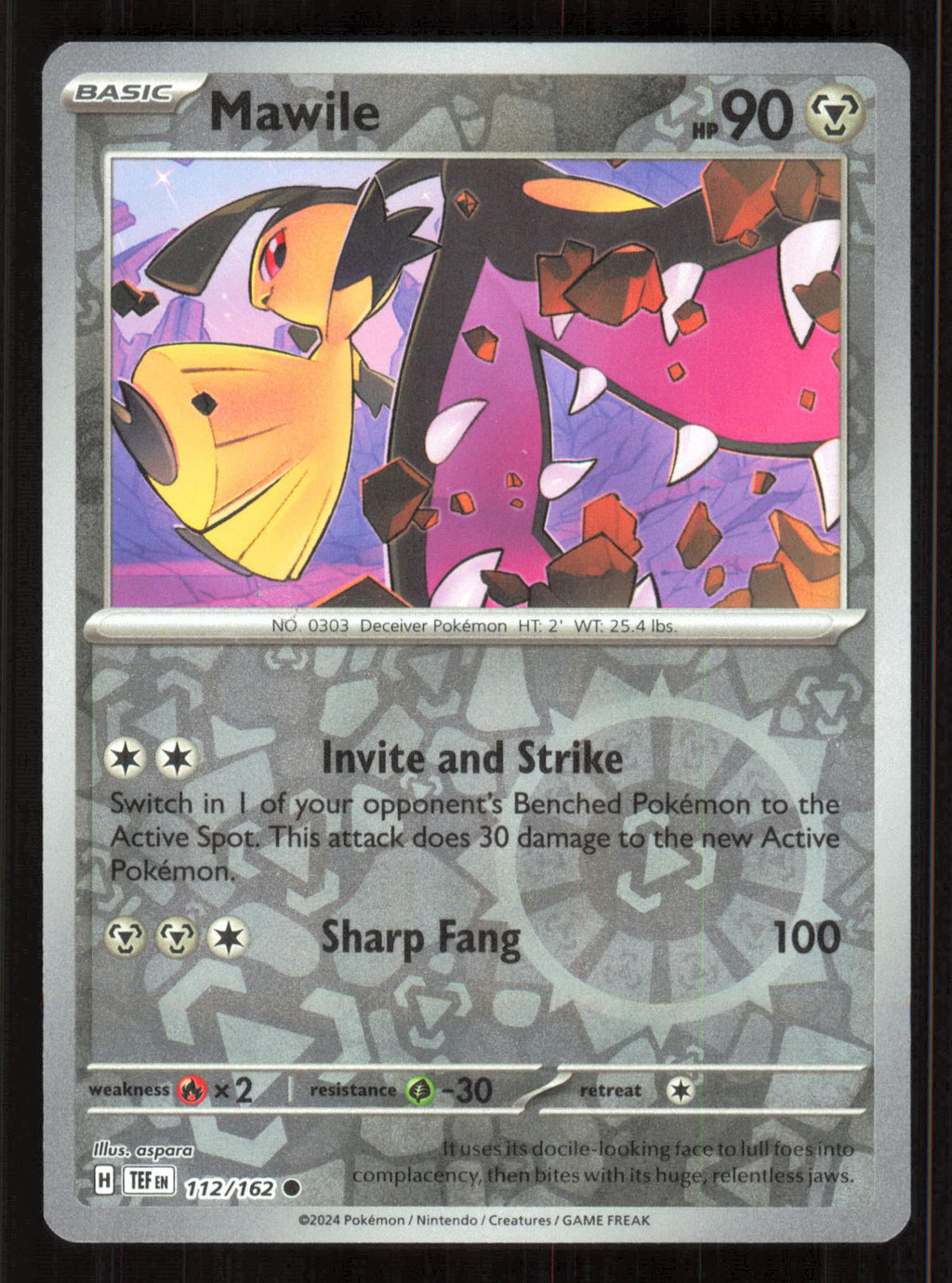Mawile Common SV05: Temporal Forces 112/162 Near Mint (NM) przód