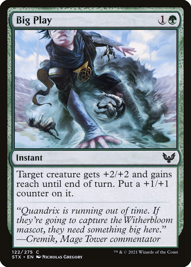 Big Play 122 Common Strixhaven: School of Mages Magic: The Gathering Near Mint (NM) przód