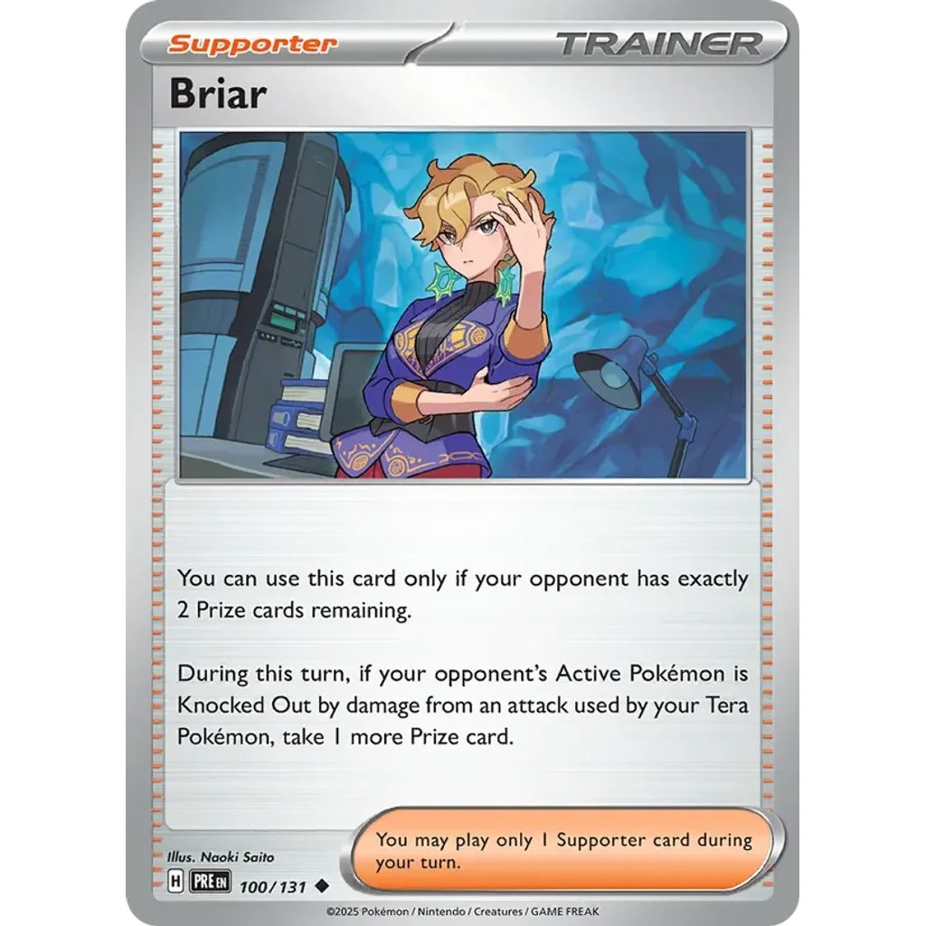 Briar 100/131 Uncommon SV: Prismatic Evolutions Pokemon Near Mint (NM) przód