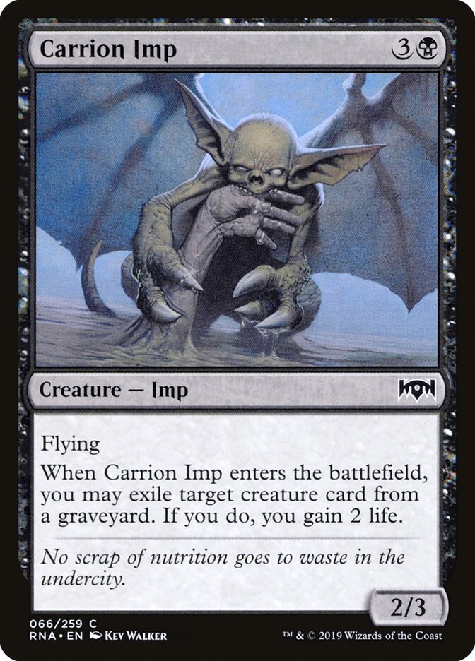 Carrion Imp 66 Common Ravnica Allegiance Magic: The Gathering Foil Near Mint (NM) przód
