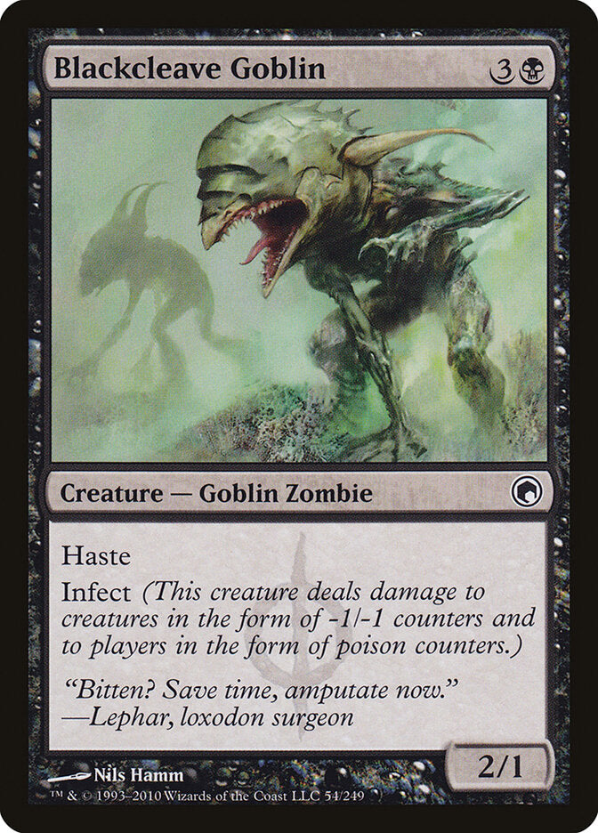 Blackcleave Goblin 54 Common Scars of Mirrodin Magic: The Gathering Lightly Played (LP) przód